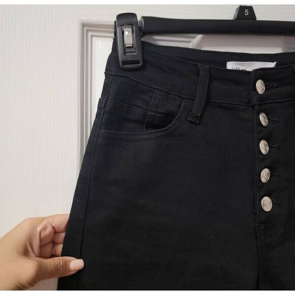 TRN Frayed Hem Wide Leg Jeans 24 - Picture 6 of 11